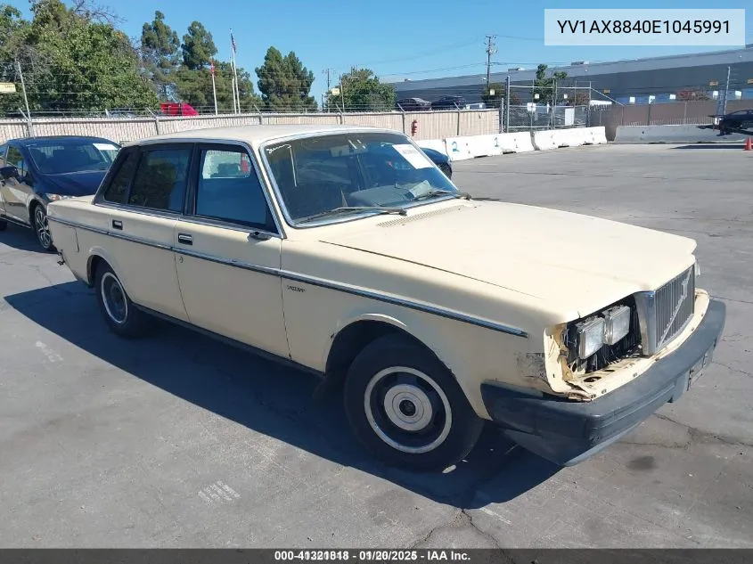 1984 Volvo 244 Dl/Gl VIN: YV1AX8840E1045991 Lot: 41321818