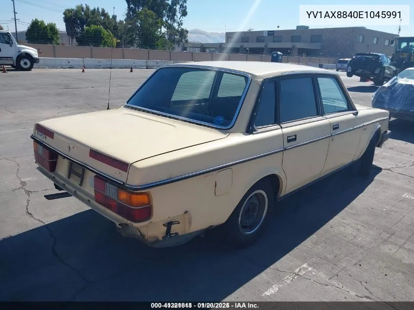 1984 Volvo 244 Dl/Gl VIN: YV1AX8840E1045991 Lot: 41321818