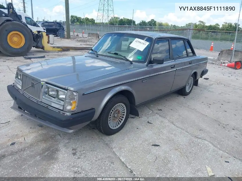 1985 Volvo 244 Dl/Gl VIN: YV1AX8845F1111890 Lot: 42506203
