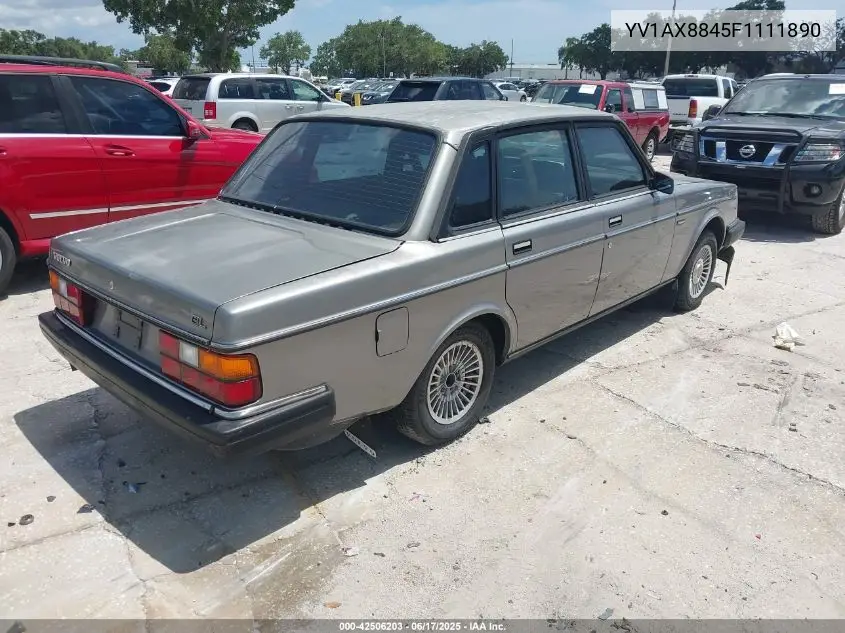 1985 Volvo 244 Dl/Gl VIN: YV1AX8845F1111890 Lot: 42506203