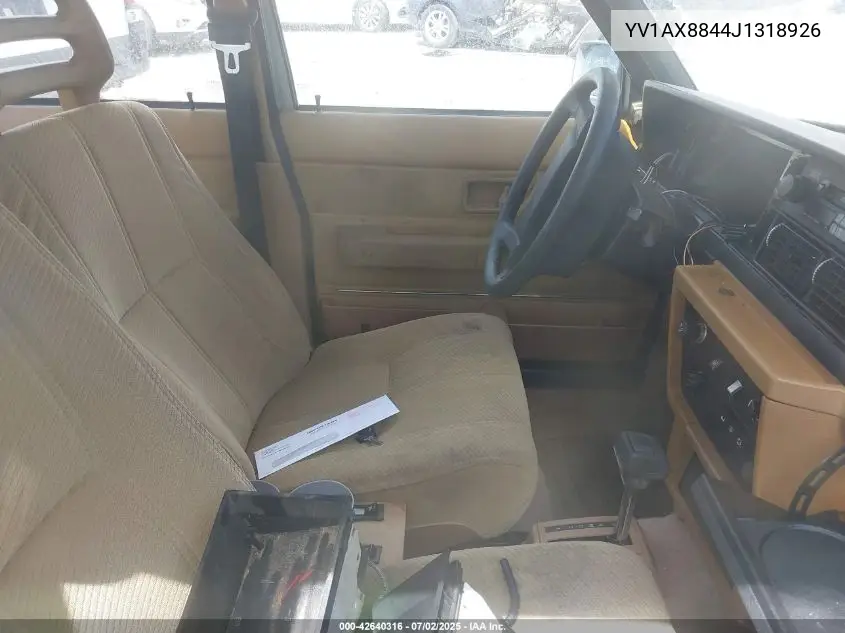 1988 Volvo 244 Dl/Gl VIN: YV1AX8844J1318926 Lot: 42640316