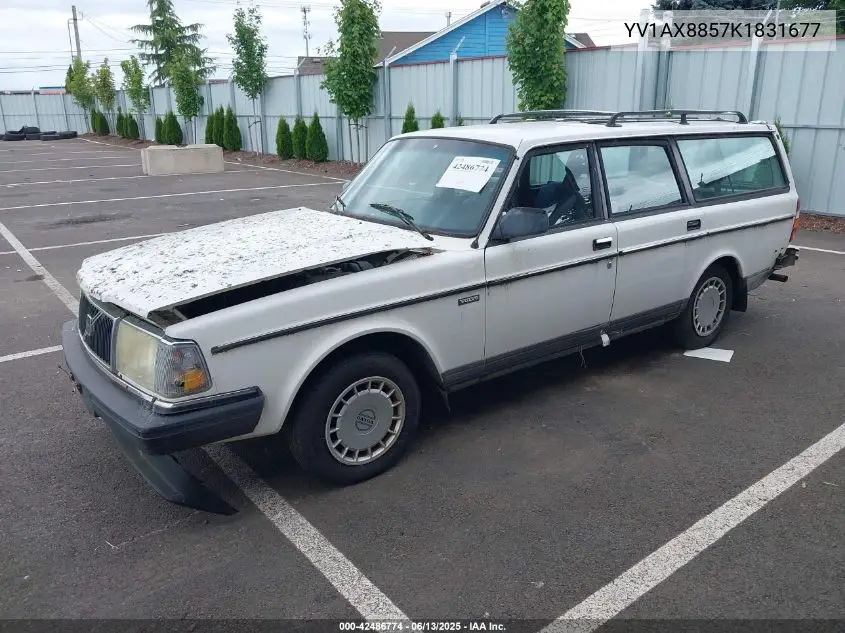 1989 Volvo 245 Dl/Gl VIN: YV1AX8857K1831677 Lot: 42486774