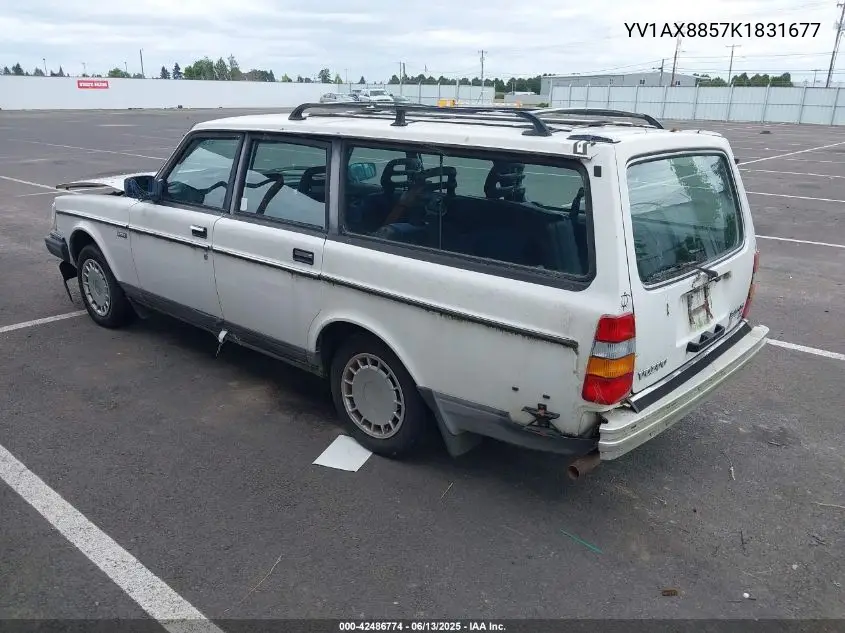 1989 Volvo 245 Dl/Gl VIN: YV1AX8857K1831677 Lot: 42486774