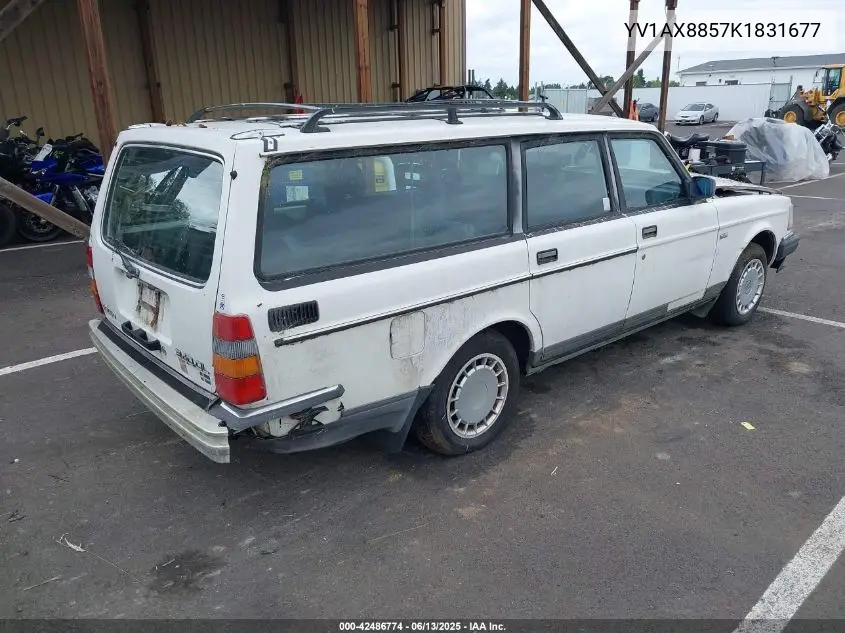 1989 Volvo 245 Dl/Gl VIN: YV1AX8857K1831677 Lot: 42486774