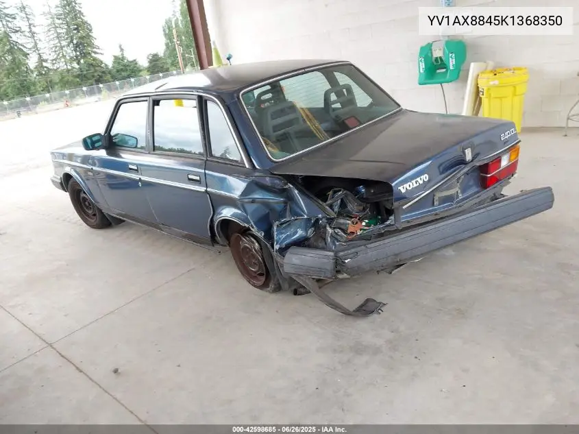 1989 Volvo 244 Dl/Gl VIN: YV1AX8845K1368350 Lot: 42598685
