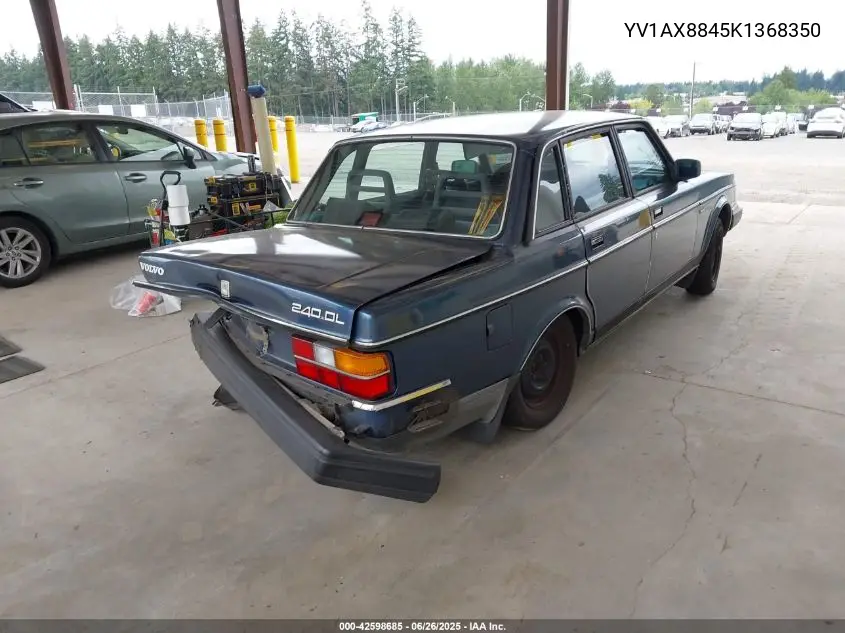 1989 Volvo 244 Dl/Gl VIN: YV1AX8845K1368350 Lot: 42598685