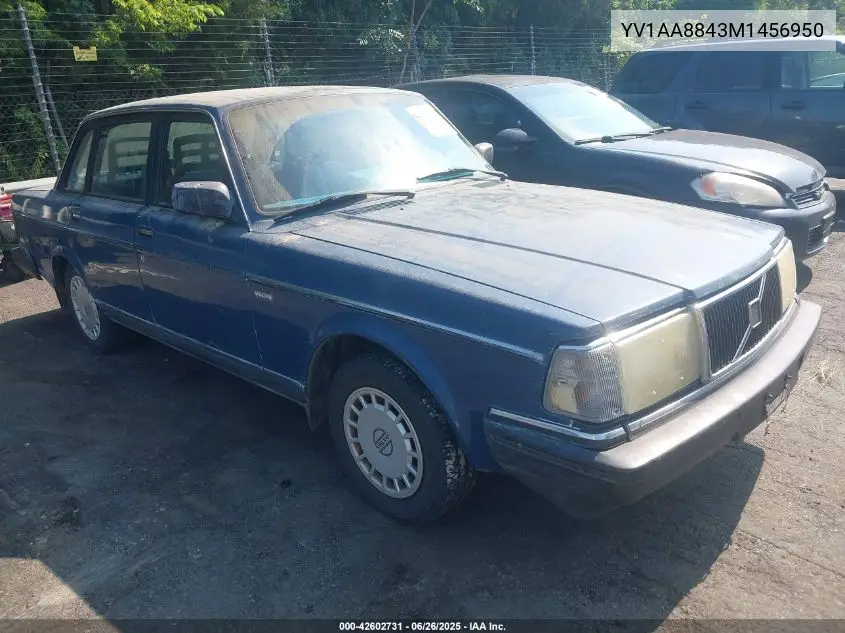 1991 Volvo 240 VIN: YV1AA8843M1456950 Lot: 42602731