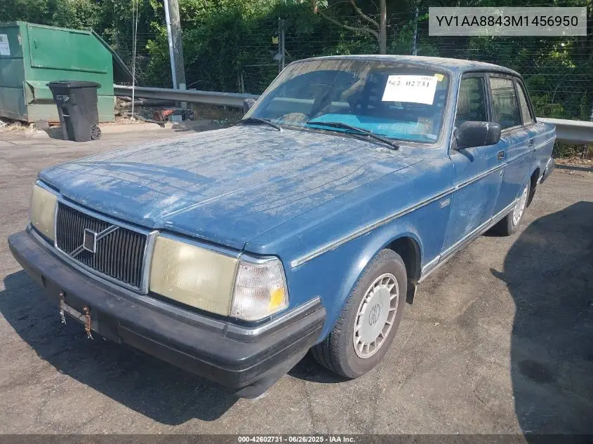 1991 Volvo 240 VIN: YV1AA8843M1456950 Lot: 42602731