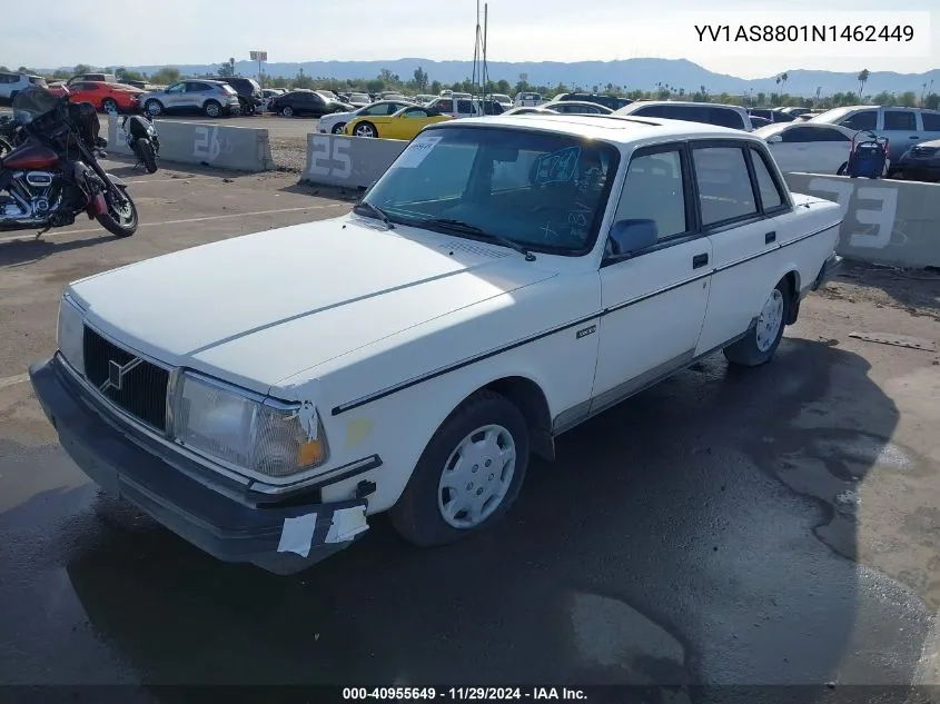 1992 Volvo 240 Gl VIN: YV1AS8801N1462449 Lot: 40955649