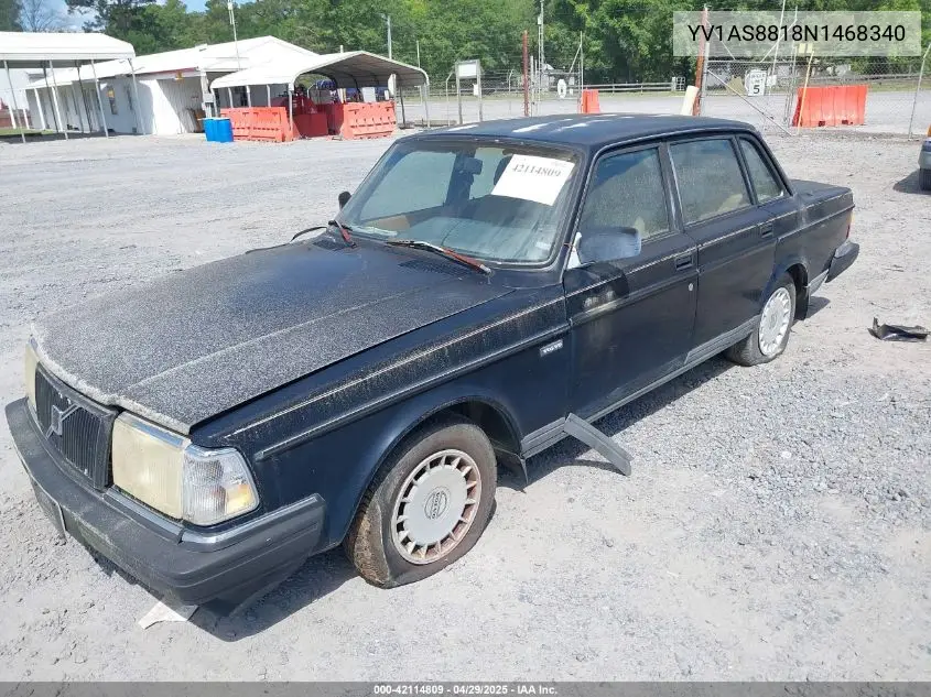 1992 Volvo 240 Gl VIN: YV1AS8818N1468340 Lot: 42114809