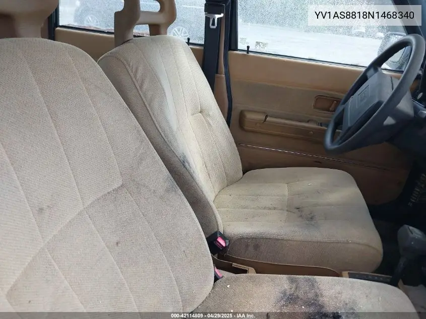 1992 Volvo 240 Gl VIN: YV1AS8818N1468340 Lot: 42114809
