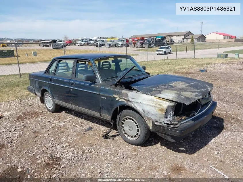 1993 Volvo 240 VIN: YV1AS8803P1486321 Lot: 42029936