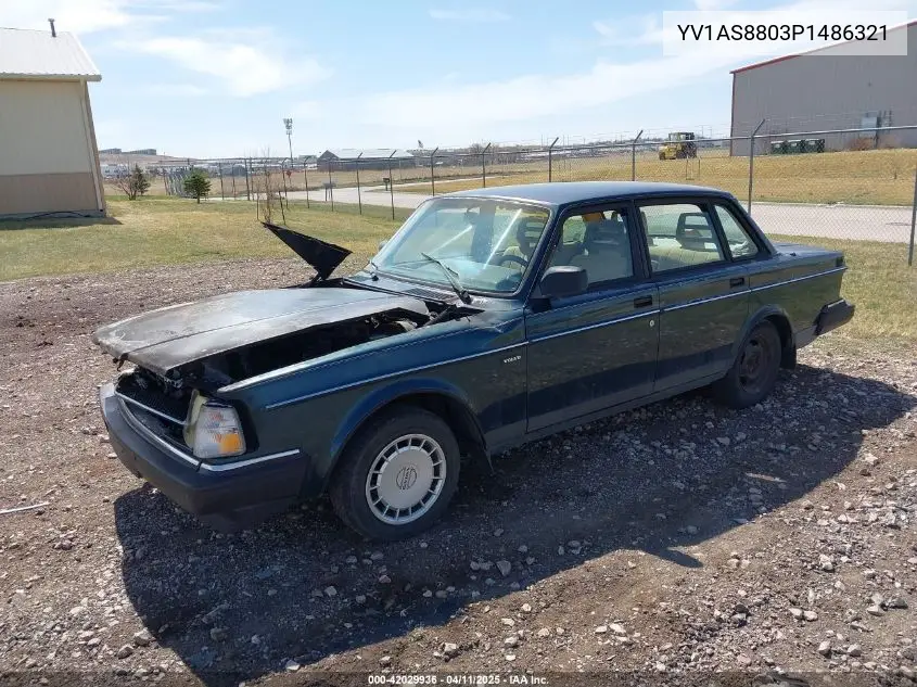 1993 Volvo 240 VIN: YV1AS8803P1486321 Lot: 42029936