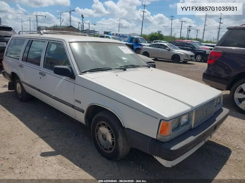 1986 Volvo 740 Gle VIN: YV1FX8857G1035931 Lot: 42585940