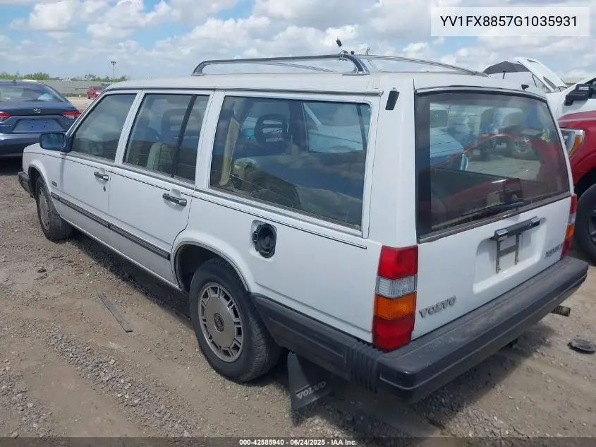 1986 Volvo 740 Gle VIN: YV1FX8857G1035931 Lot: 42585940