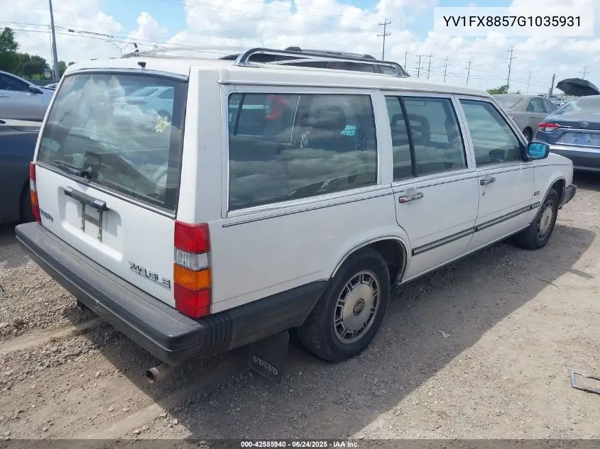 1986 Volvo 740 Gle VIN: YV1FX8857G1035931 Lot: 42585940