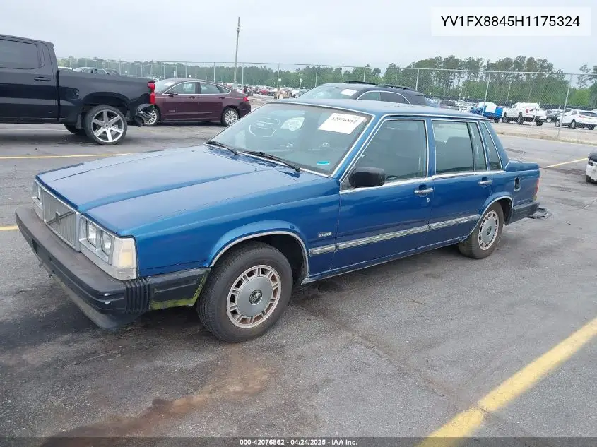 1987 Volvo 740 Gle VIN: YV1FX8845H1175324 Lot: 42076862