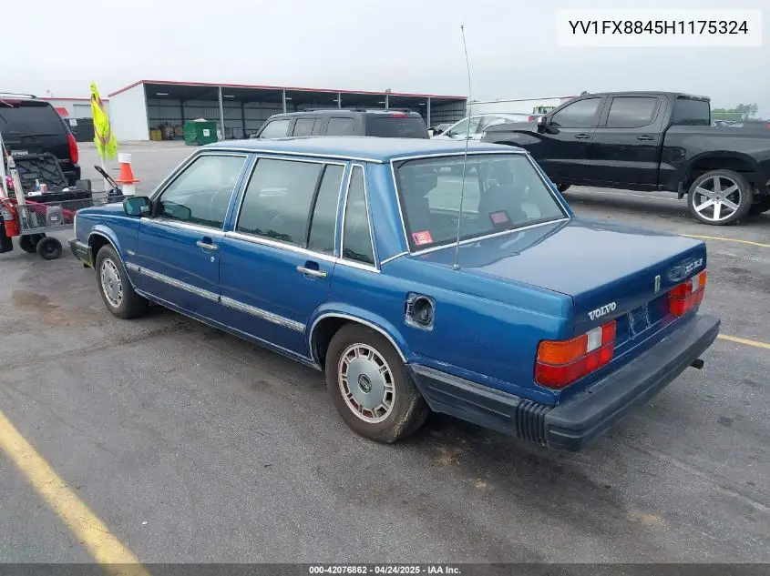 1987 Volvo 740 Gle VIN: YV1FX8845H1175324 Lot: 42076862