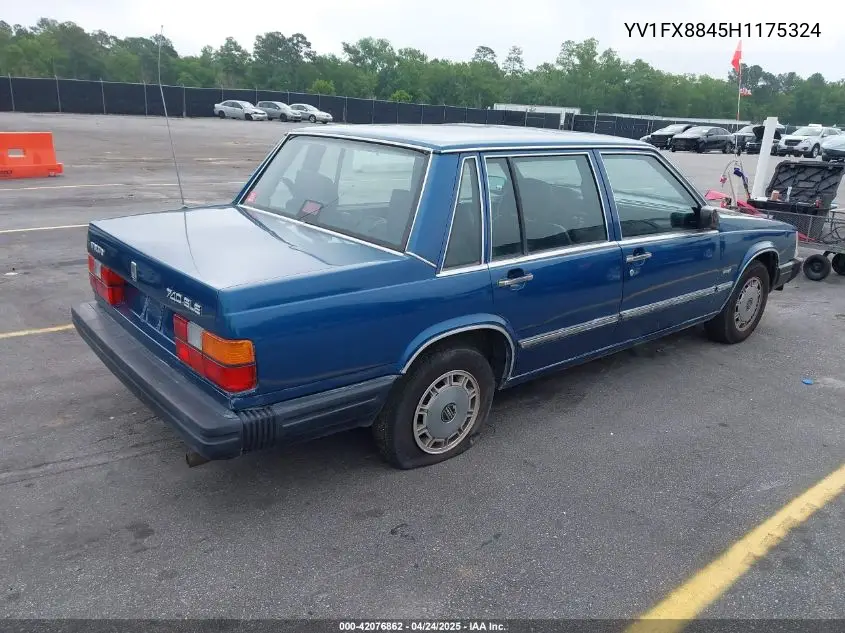 1987 Volvo 740 Gle VIN: YV1FX8845H1175324 Lot: 42076862
