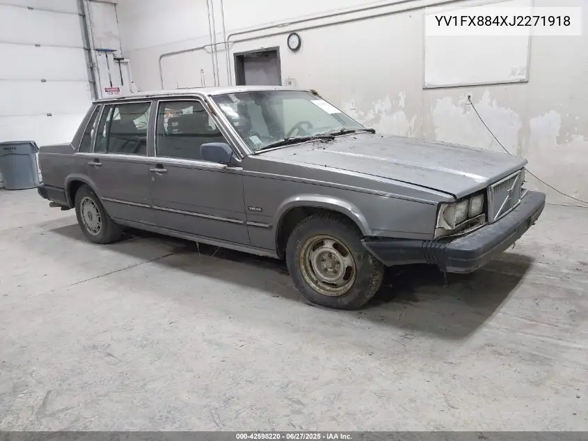 1988 Volvo 740 Gle VIN: YV1FX884XJ2271918 Lot: 42598220
