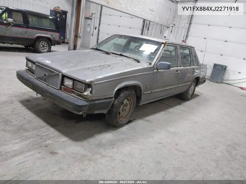 1988 Volvo 740 Gle VIN: YV1FX884XJ2271918 Lot: 42598220