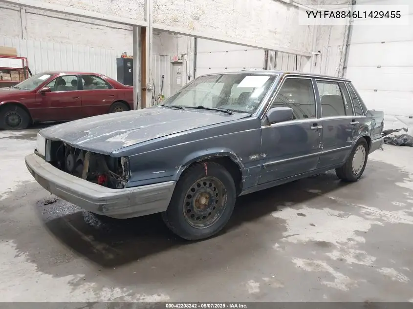 1990 Volvo 740 Gl VIN: YV1FA8846L1429455 Lot: 42208242
