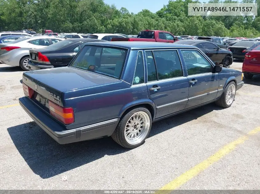1990 Volvo 740 Gle VIN: YV1FA8946L1471557 Lot: 42261447