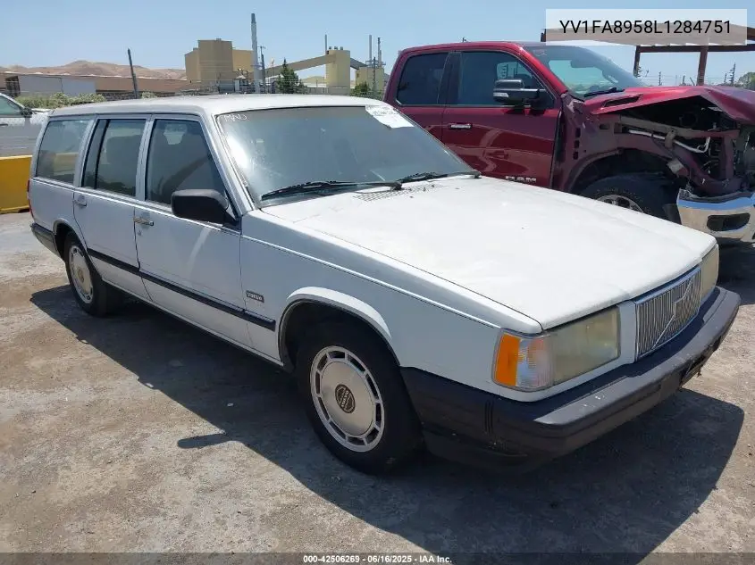 1990 Volvo 740 Gle VIN: YV1FA8958L1284751 Lot: 42506269