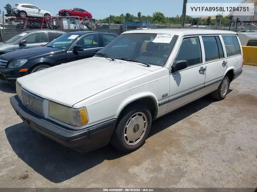 1990 Volvo 740 Gle VIN: YV1FA8958L1284751 Lot: 42506269