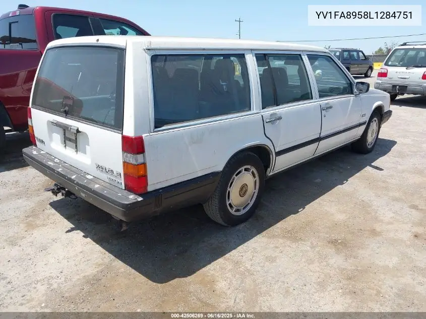 1990 Volvo 740 Gle VIN: YV1FA8958L1284751 Lot: 42506269