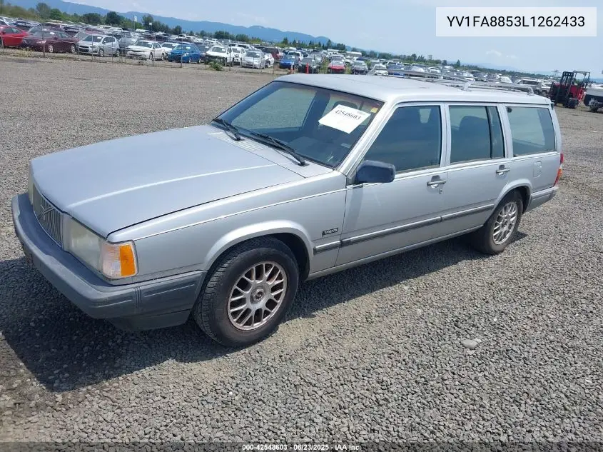 1990 Volvo 740 Gl VIN: YV1FA8853L1262433 Lot: 42548603