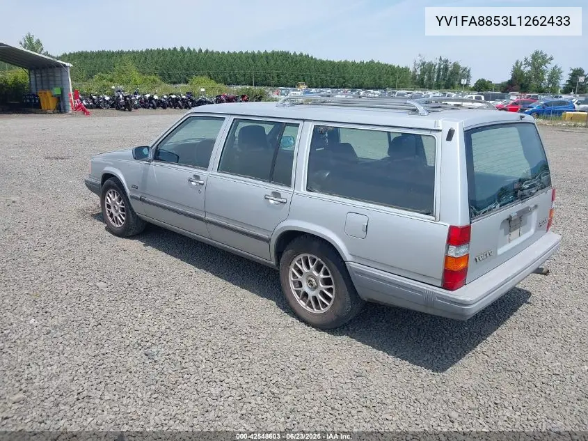 1990 Volvo 740 Gl VIN: YV1FA8853L1262433 Lot: 42548603