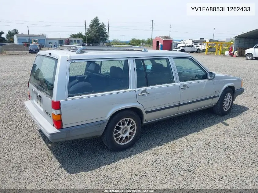 1990 Volvo 740 Gl VIN: YV1FA8853L1262433 Lot: 42548603