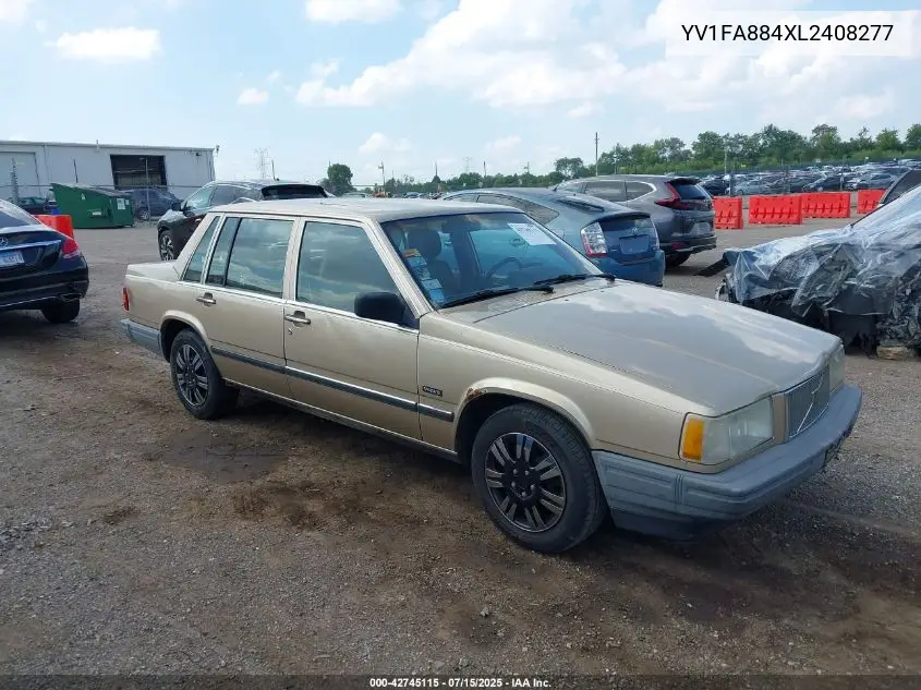 1990 Volvo 740 Gl VIN: YV1FA884XL2408277 Lot: 42745115
