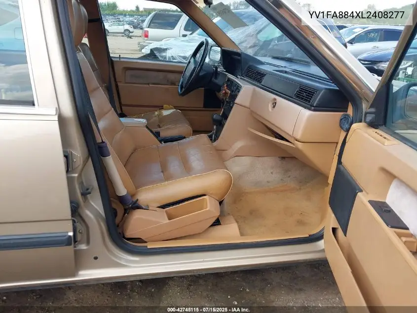 1990 Volvo 740 Gl VIN: YV1FA884XL2408277 Lot: 42745115