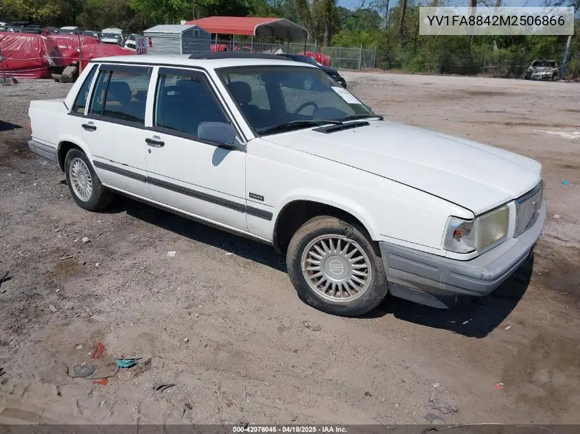 1991 Volvo 740 VIN: YV1FA8842M2506866 Lot: 42076046