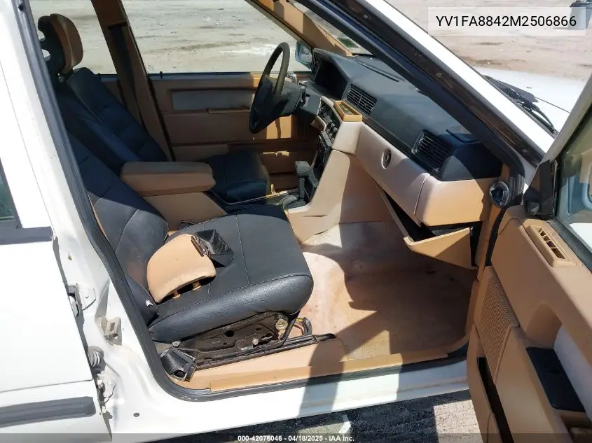 1991 Volvo 740 VIN: YV1FA8842M2506866 Lot: 42076046