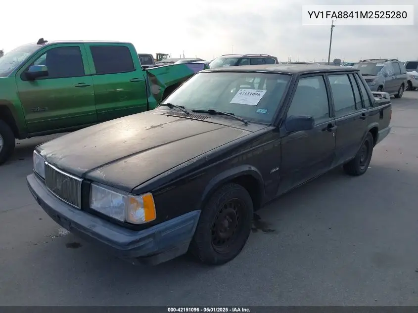 1991 Volvo 740 VIN: YV1FA8841M2525280 Lot: 42151096