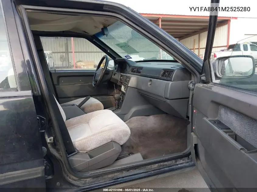 1991 Volvo 740 VIN: YV1FA8841M2525280 Lot: 42151096