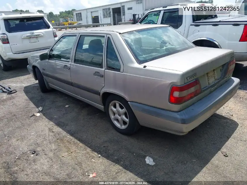 1995 Volvo 850 Glt VIN: YV1LS5512S1242365 Lot: 42701819