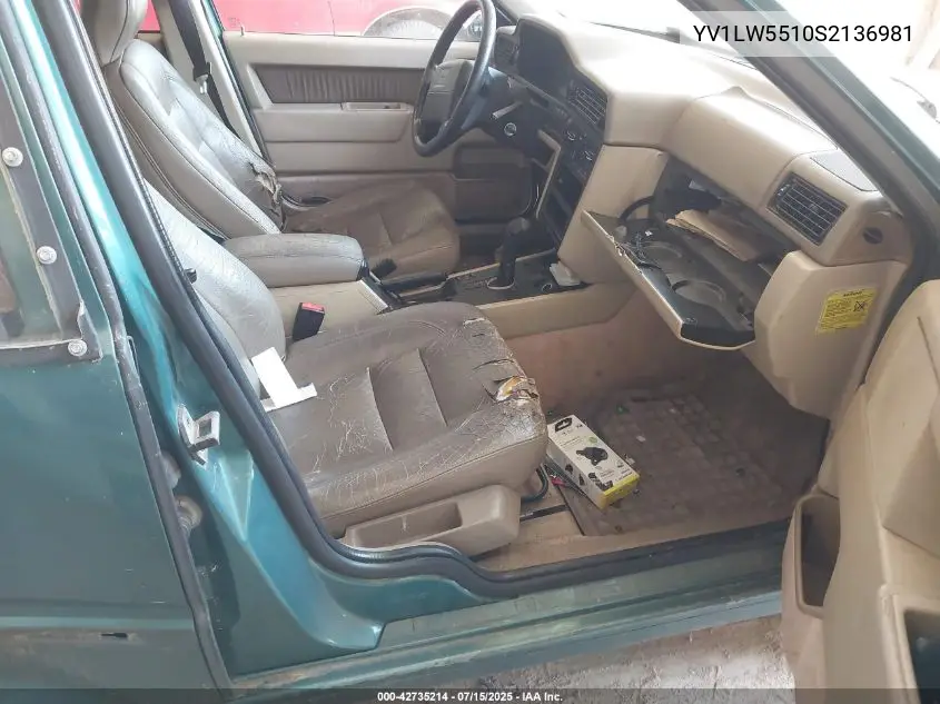 1995 Volvo 850 Glt VIN: YV1LW5510S2136981 Lot: 42735214