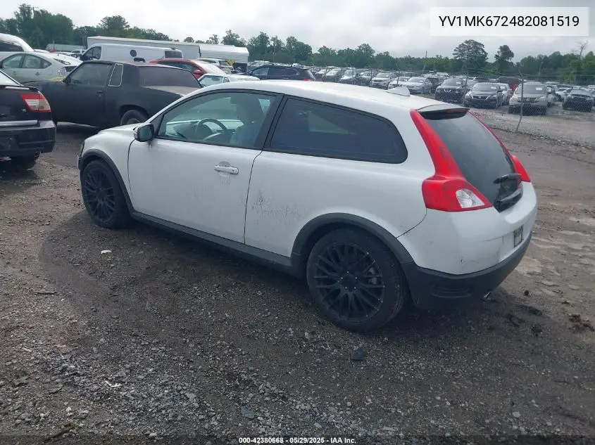 2008 Volvo C30 T5 R-Design/T5 Version 1.0/T5 Version 2.0 VIN: YV1MK672482081519 Lot: 42380668