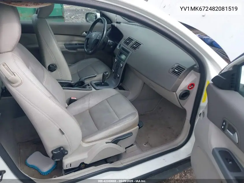 2008 Volvo C30 T5 R-Design/T5 Version 1.0/T5 Version 2.0 VIN: YV1MK672482081519 Lot: 42380668