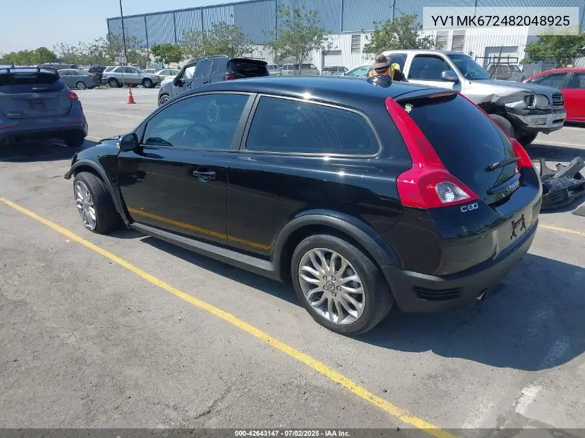 2008 Volvo C30 T5 R-Design/T5 Version 1.0/T5 Version 2.0 VIN: YV1MK672482048925 Lot: 42643147