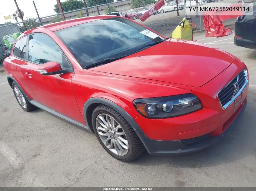 2008 Volvo C30 T5 R-Design/T5 Version 1.0/T5 Version 2.0 VIN: YV1MK672582049114 Lot: 42654023