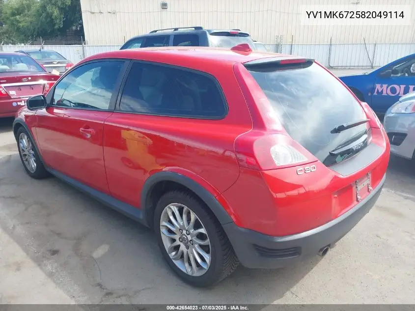 2008 Volvo C30 T5 R-Design/T5 Version 1.0/T5 Version 2.0 VIN: YV1MK672582049114 Lot: 42654023