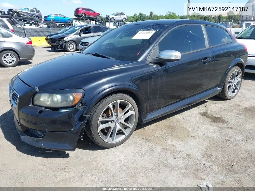 2009 Volvo C30 T5/T5 R-Design VIN: YV1MK672592147187 Lot: 42250814
