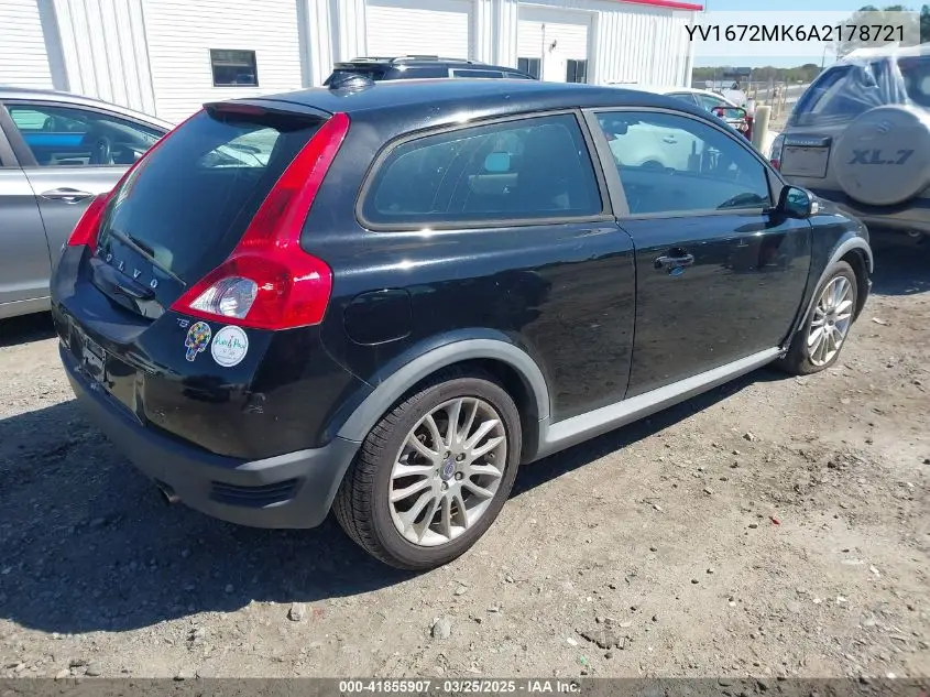 2010 Volvo C30 T5/T5 R-Design VIN: YV1672MK6A2178721 Lot: 41855907