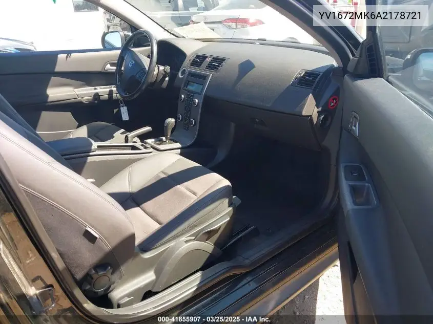 2010 Volvo C30 T5/T5 R-Design VIN: YV1672MK6A2178721 Lot: 41855907