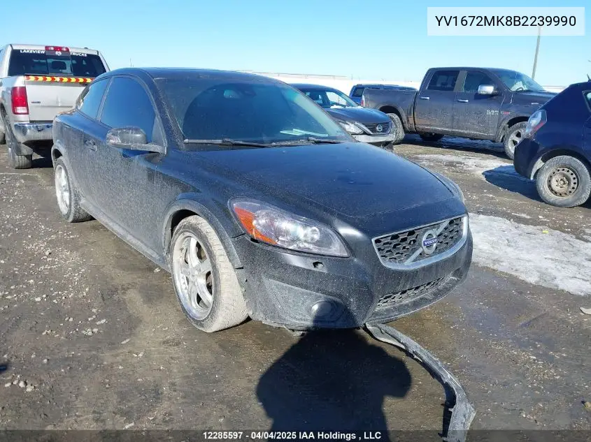 2011 Volvo C30 T5 VIN: YV1672MK8B2239990 Lot: 12285597